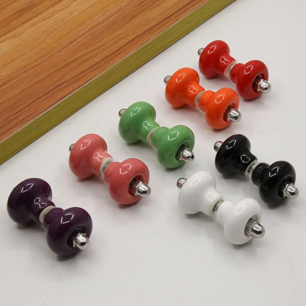 

Ceramics Bathroom Glass Door Knob Wardrobe Drawer Ceramics Door Handle Window