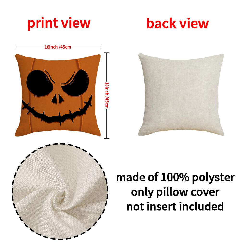 New Halloween Throw Pillow Case Funny Fun Horror Cushion Holiday Party Decoration Sofa Pillow