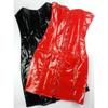 PVC Leather Corset Dress Sexy Women Gothic Punk Long Strapless Torso Bustier Body Slim Club Vinyl Latex Mini Dress