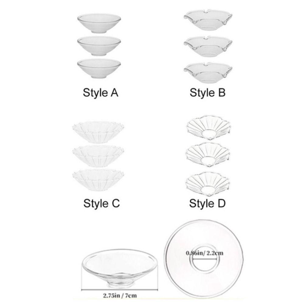 3-delige Herbruikbare Glazen Wax Opvangbak Transparante Kaars Druppelbeschermer Kaars Druppelbak Hotel
