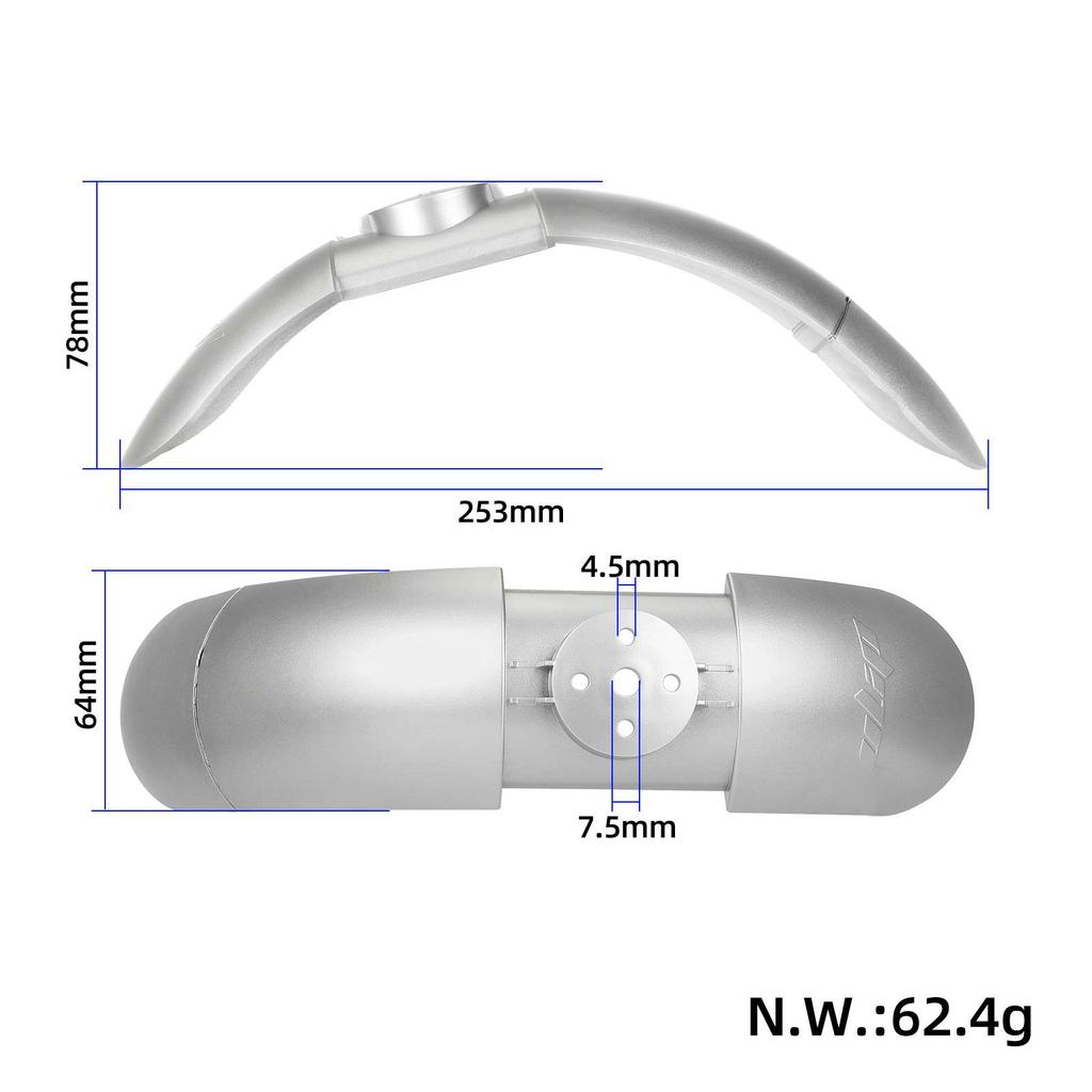 Silver Ulip front fender with rubber for xiaomi scooters