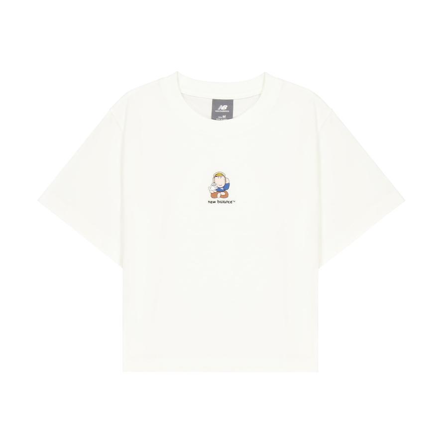 New Balance T Shirt Women s Sea Salt White AWT52373-SST M