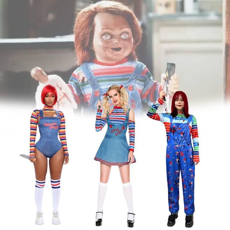 Childs Play Cosplay Costume With Polyester Fabric For Women Stage Performance