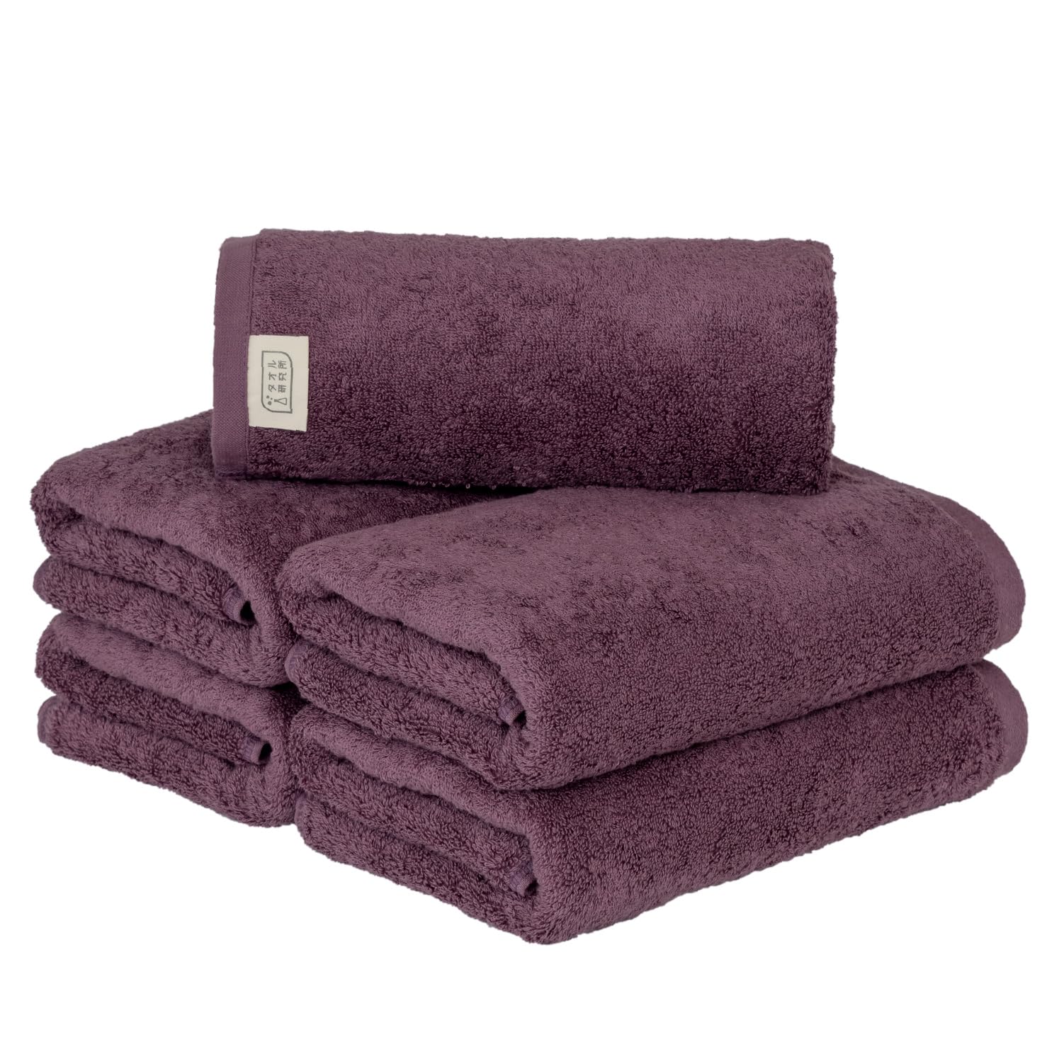 

Towel Laboratory Mini Bath Deep Set of Fast JapanTechnology [Volume Rich] #003 Towels, Purple, 5, Hotel-Grade, Thick, Fluffy, High-Breathability,