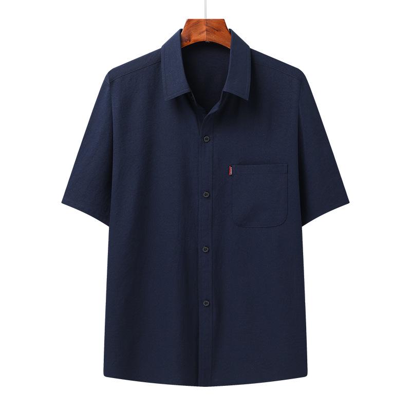 

Ice Silk Short-Sleeve Shirt Set for Middle-Aged and Elderly Men 44 (suggested 190-205 jin)