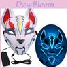Maschera di Volpe Giapponese Anime Espro Decorazione Con Luce LED al Neon Per Halloween Cosplay