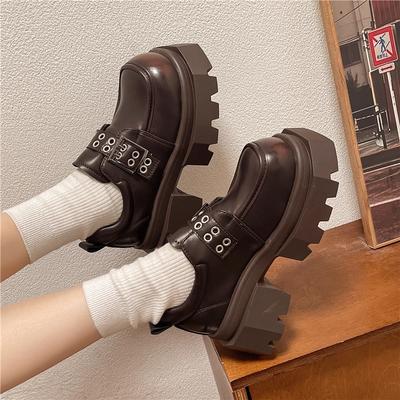 Vintage Schwarze Damen Ballerinas 2025 Neu Frühling Herbst Vielseitiger Rock Mary Jane Schuhe Runde Zehenpartie EVA-Sohle Mikrofaserleder