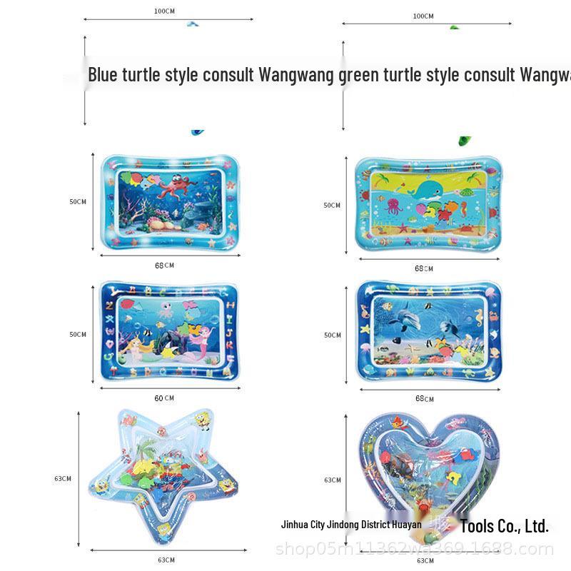 Inflatable Children's Water Play Mat with Music - Thickened Pat Mat Cushion for Babies