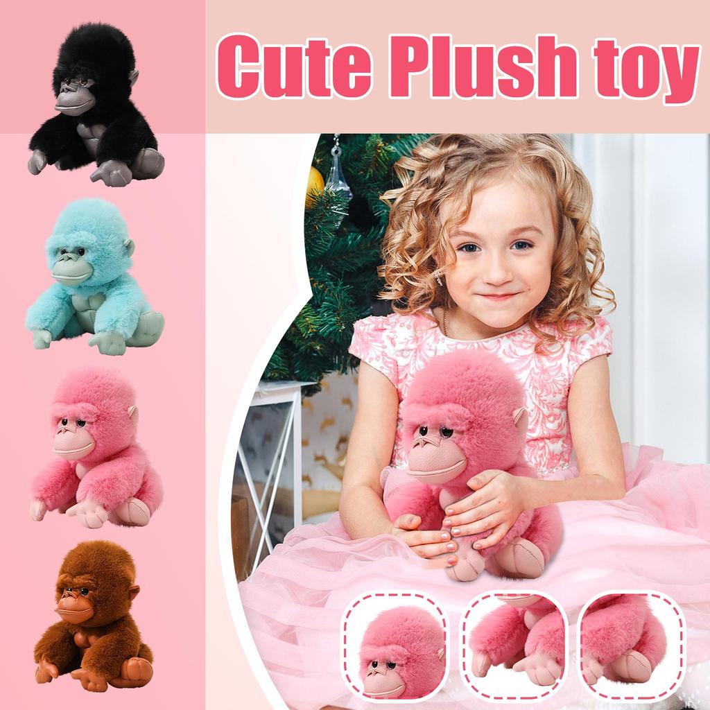 Plush Stuffed Monkey Toy Soft Animal Doll Cuddly Plushie Figure for Kids and Adults Perfect for Bedroom Living Room Decor