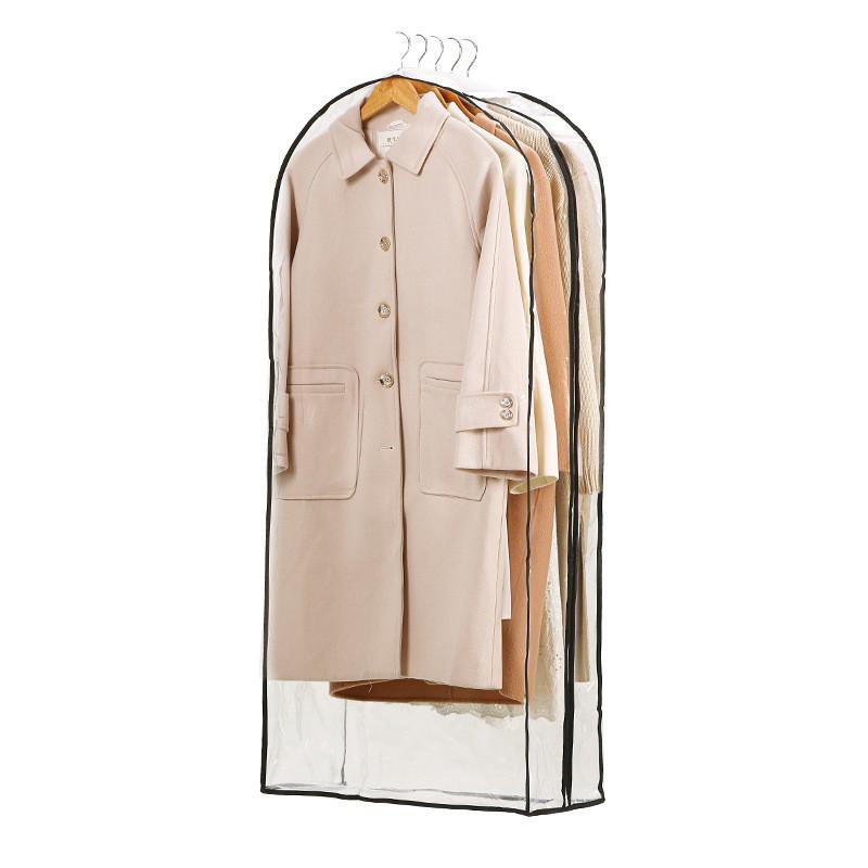 Simplified Wardrobe Clothes Cover Peva Transparent Garment Bag For Indoor Closet Organization