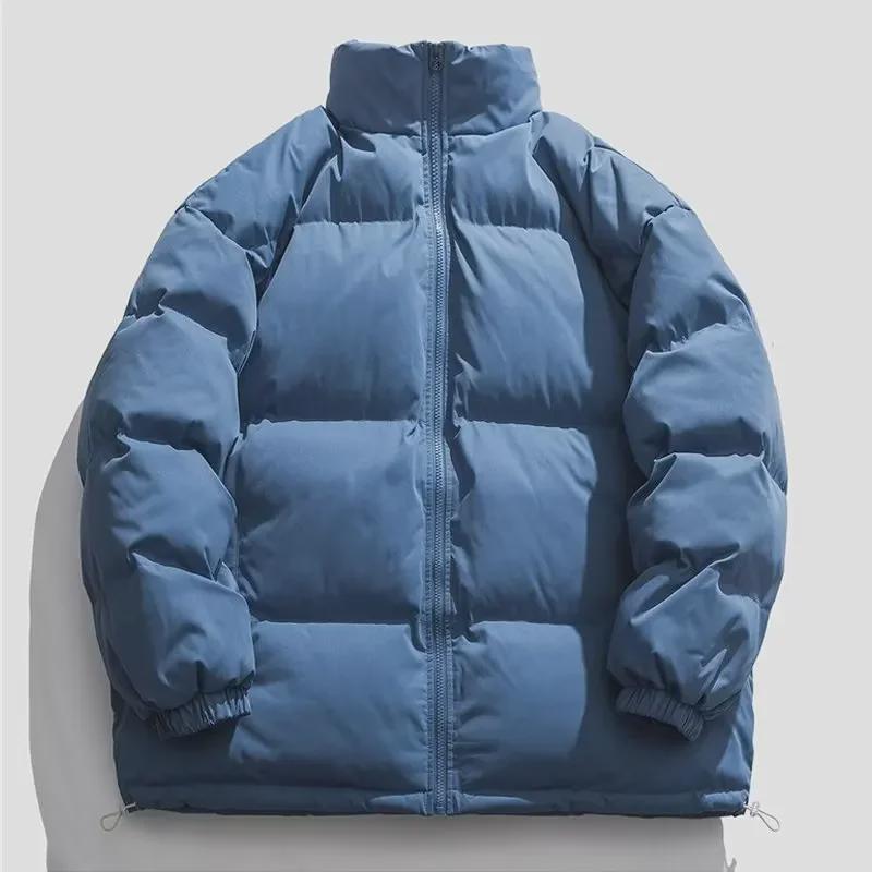 Chaqueta de Algodón Retro con Cuello Alto para Hombre Invierno 2023 - Corte Holgado Casual para Parejas