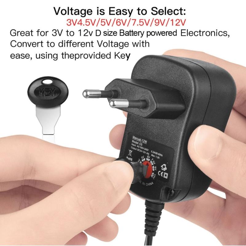 3V-12V Adjust LR6 AA Battery Eliminator Cable for AA battery Powered Radio Gameboy Lamp Remote Controls Cordless phones