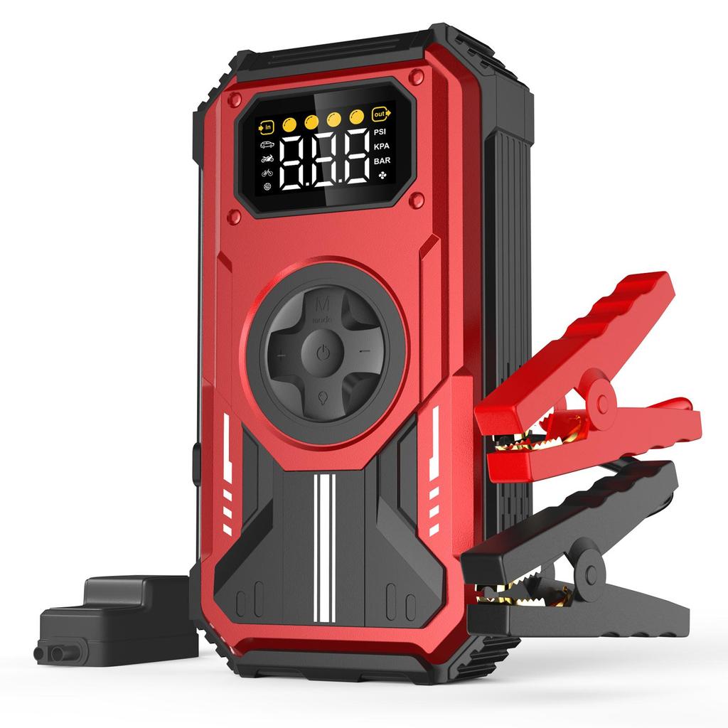 Car Jump Starter Booster Power Bank Battery Charger Pack With 150PSI Air Compressor Eigotrav PD-270 12V 6000A 12000mAh