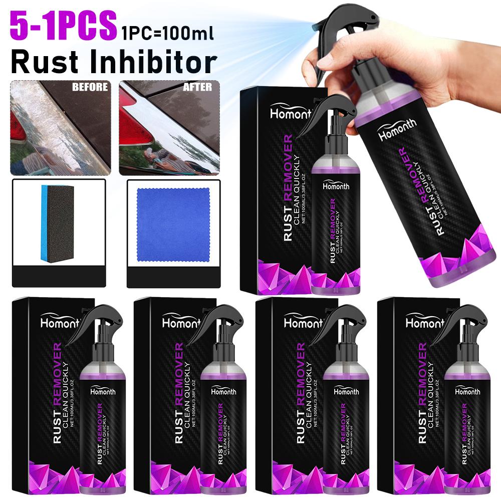 1-5PCS Paint Rust Inhibitor Car Rust Removal Spray Auto Derusting Spray Cars Cleaner Car Wheel Hub Rust Remover Car Accessories 100ml