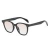 Large frame milk tea color sunglasses women's retro square big face thin glasses trendy new sunglasses spot