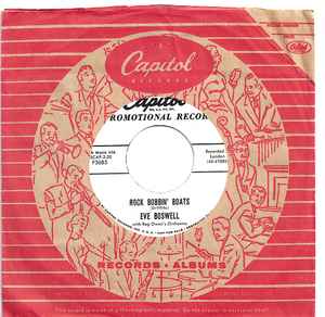 

7inch Record EVE BOSWELL - Rock Bobbin Boats F3685PROMO CAPITOL 1957 US Pop Used