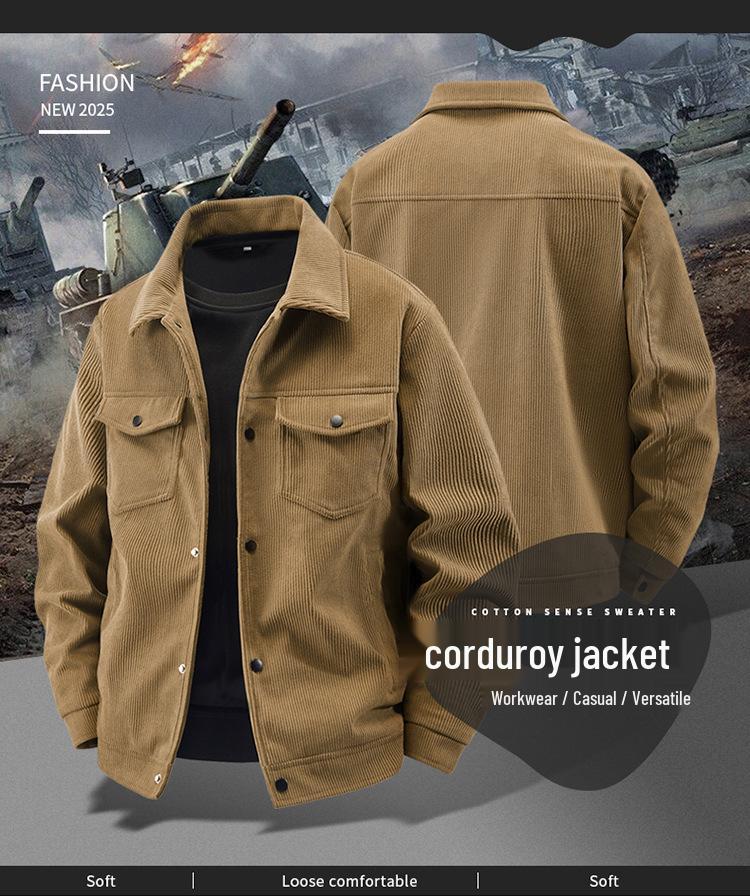 Men's Trendy Corduroy Jacket: Autumn & Winter Casual Lapel Coat