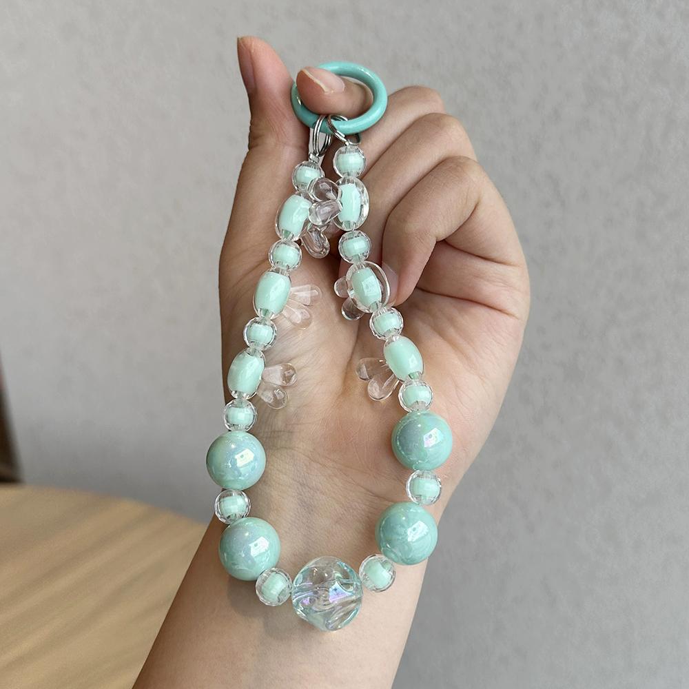 Acrylic Rabbit Shaped Bead Keychain New Exquisite Handmade Creative Colorful Handbag Chain Accessories Gift