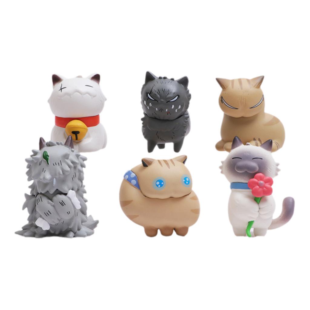 Adorable Stray Cat Blind Box Siamese Cat White Cat Plastic Toy Collectible