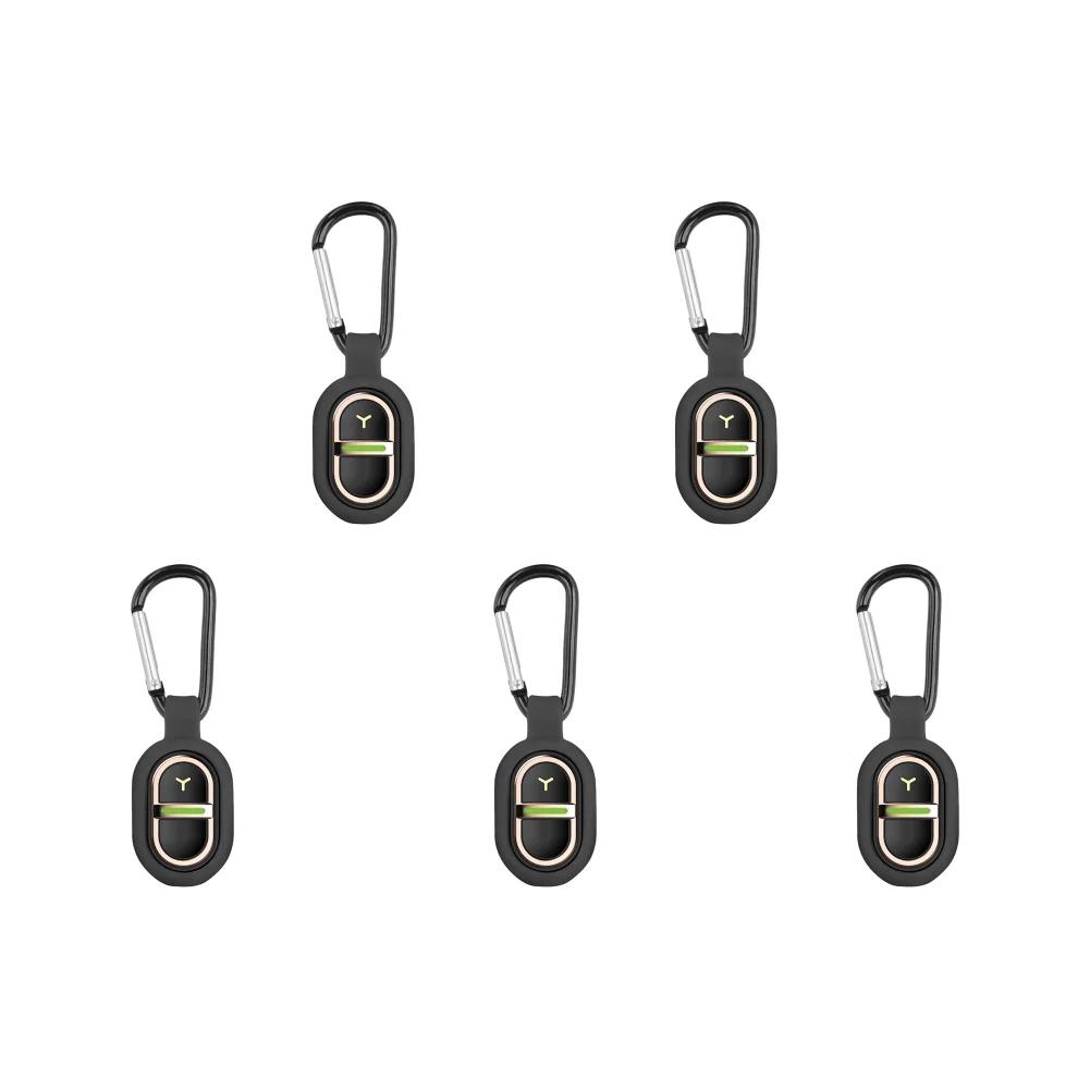 1-5pcs Ultrasonic Mini Mosquito Repellent with Carabiner Lightweight Anti-mosquito Bite Pendant for Kids Adults Outdoor Camping