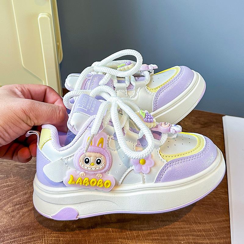 Children's Ultra-light Soft-soled Shoes Student Version Sports Shoes All-match White Shoes