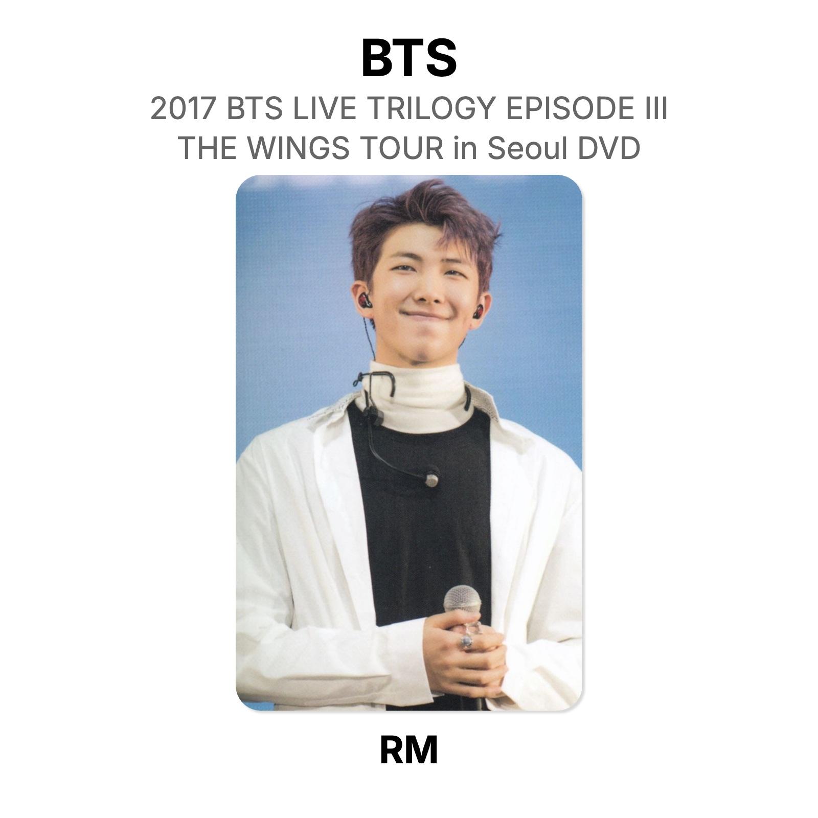 BTS 2017 BTS LIVE TRILOGY EPISODE III THE WINGS TOUR in Seoul DVD Official Photocard RM