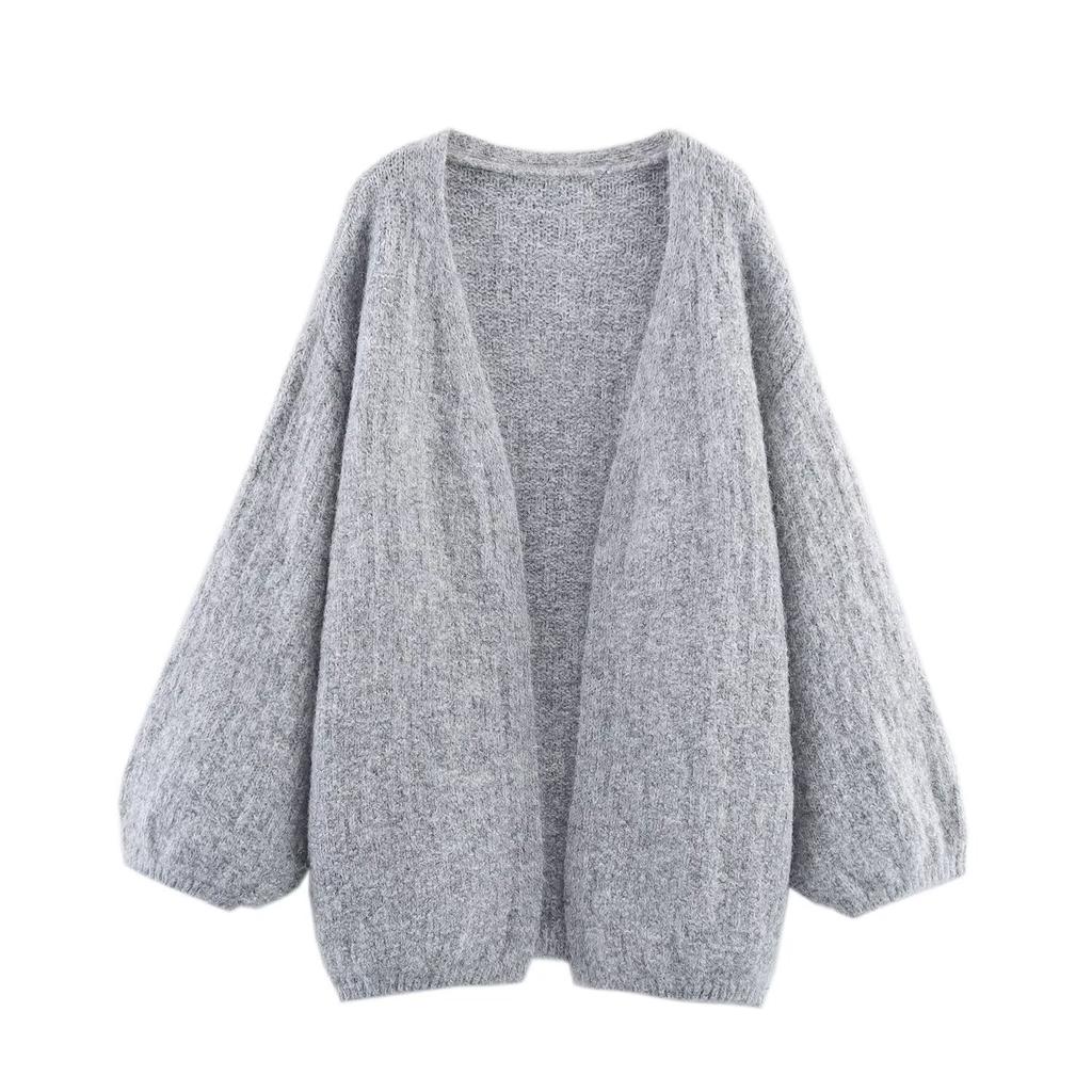 European and American Style, New Women's Clothing, Foreign Style, Fashionable, Casual, Versatile, Buckle-free Knitted Jacket