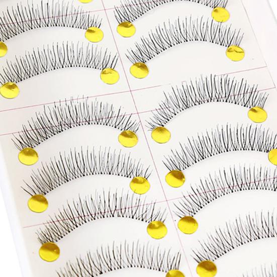 10 Pairs Black Cross Thick Soft Long False Eyelashes Makeup Fake Eye Lashes