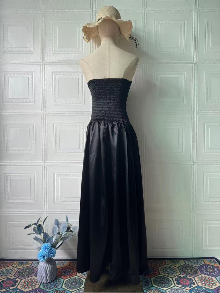 2025 European & American Luxury Women's Strapless Off-the-Shoulder Sleeveless Dress