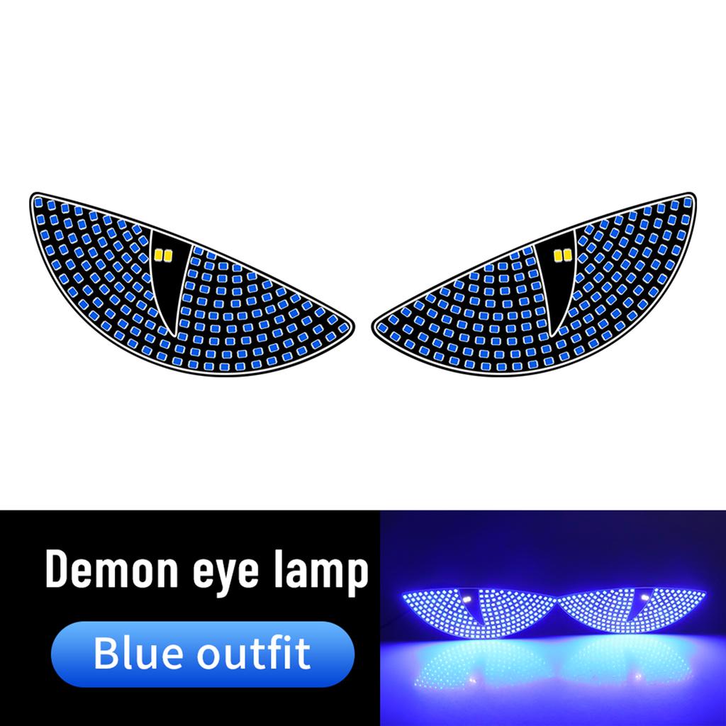 1 Paar Auto Dekorlicht Teufelsauge LED Rückwarnleuchte Rot Dynamische Dämonenaugen Atmosphärenlicht Auto Deko Zubehör