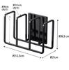 Yamazaki Magnetic Sponge Holder, 3-Row, Black, Approx. W12.5 x D7 x H8.5cm, Tower Sponge Holder, Easy to Clean, Product Number 3283