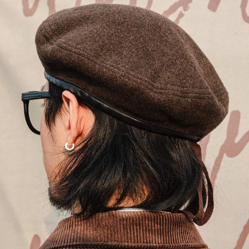 1pc Unisex Leisure Beret Caps Mens Army Beanies Outdoor Breathable Windproof and Warm Adjustable Head Hat for Daily Wear,party