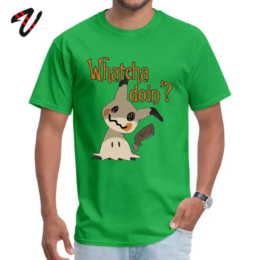 Slim Fit Men TShirt Whatcha doin Mimikyu Casual T Shirt Greyhound Short Sleeve Casual Tops Tees ONeck Wholesale Tshirt Funny