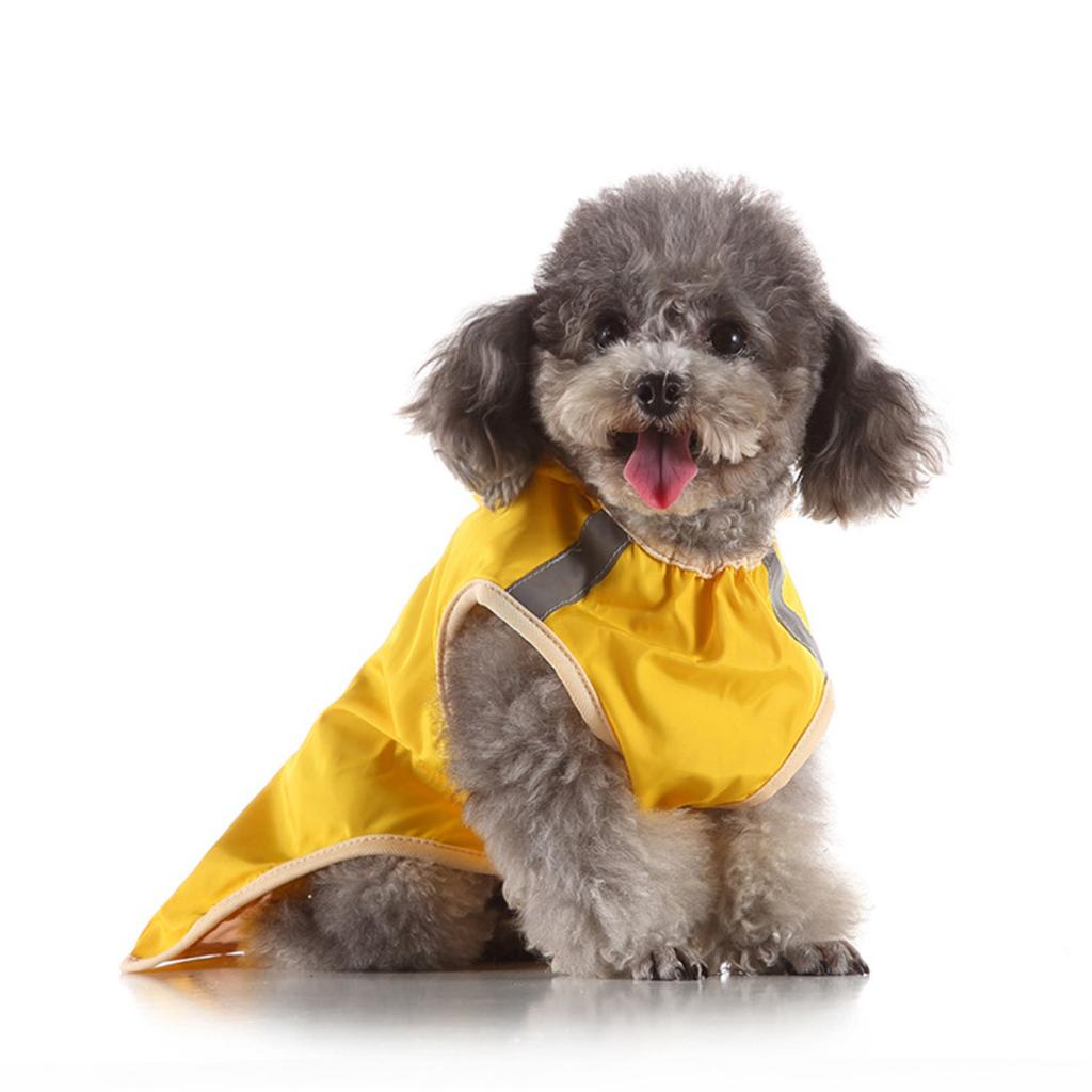 Lightweight Waterproof Rainwear Small To Large Dogs and Puppies Ponchos Hood Reflective Strip Rainwear with Hood