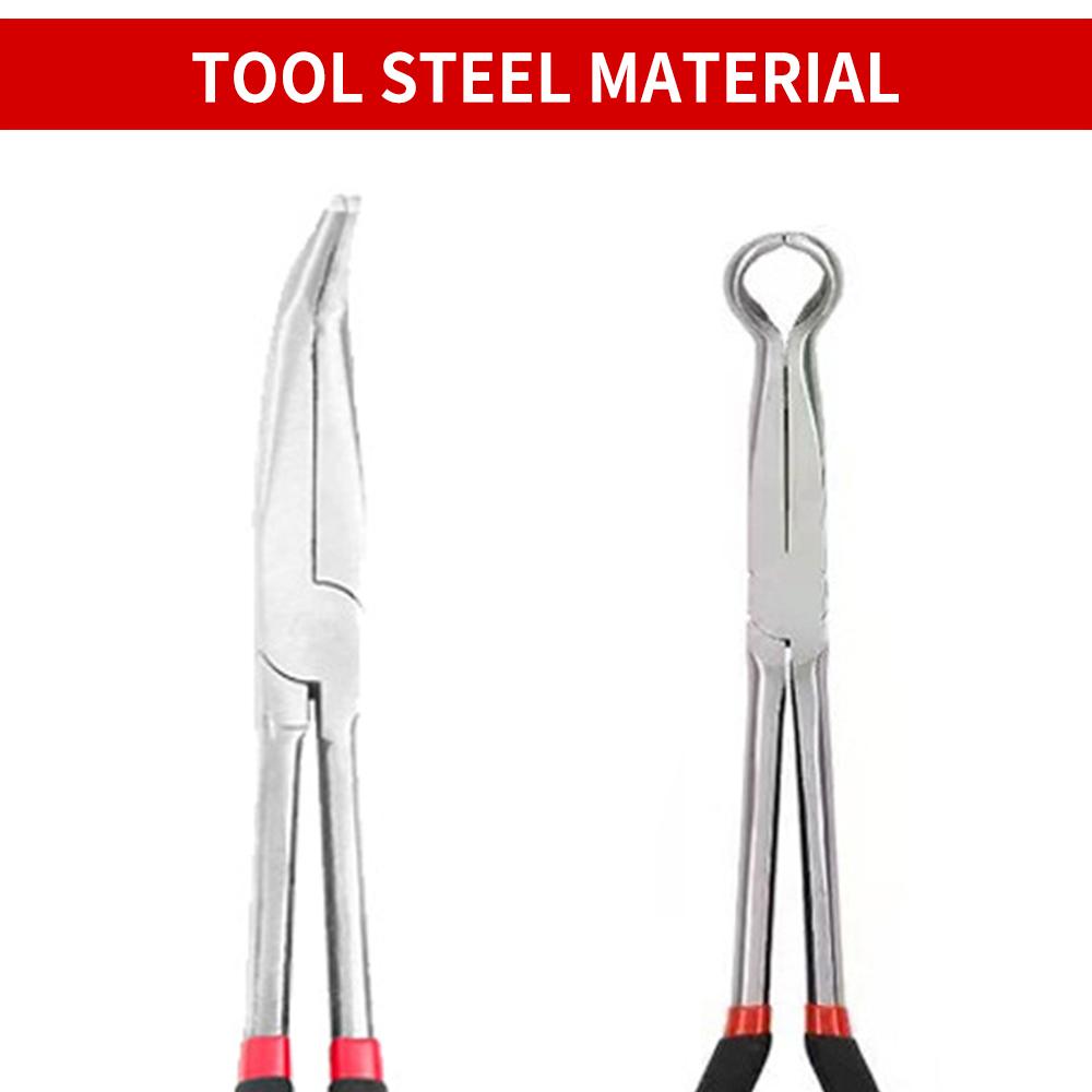 11 Extra Long Reach Spark Plug Pliers with Ring Head, 280 MM Long Nose Pliers Car Spark Plug Wire Removal Pliers