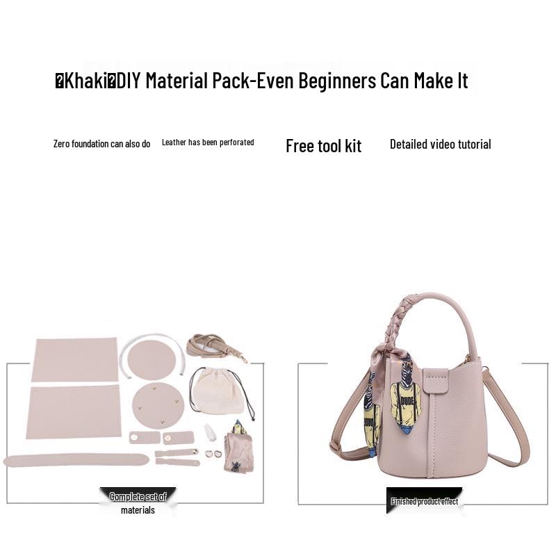 Handmade DIY Woven Crossbody Bucket Bag Kit for Girlfriend