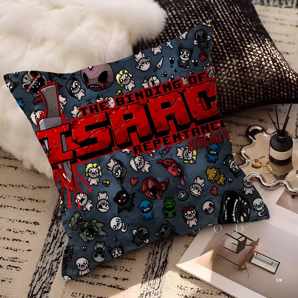 The Binding Of Isaac Cushion Cover Inches Farmhouse Decor Home Throw Pillow Covers For Couch Decorations