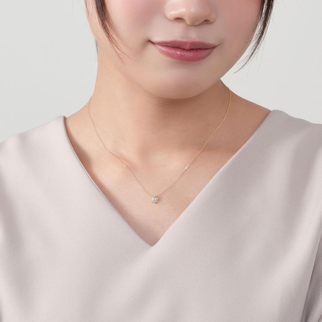 K10YG White Topaz Necklace AJVN165240TH [Vendome Aoyama] [Official]