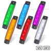 Multicolor LED Truck Side Light - 5 Colors, 6 LEDs, 12V/24V, Double-Sided Adhesive
