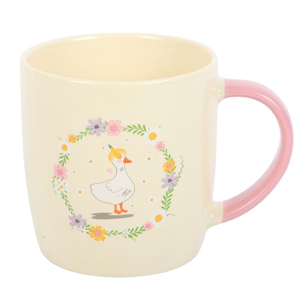 Something Different Floral Duck Mug