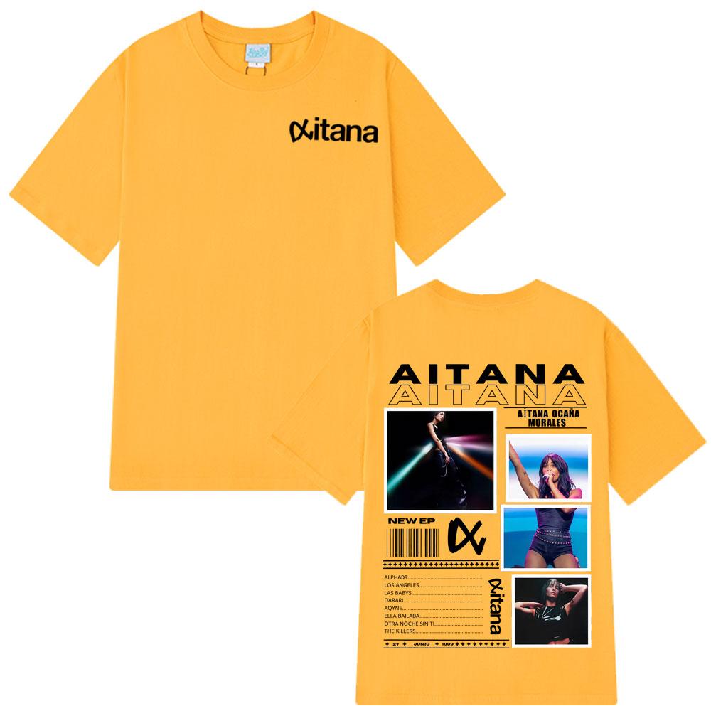 Singer Aitanas Ocana Fashion Print T Shirts Men Women Cotton T-Shirts Summer Short-sleeved Aesthetic Casual O Neck T-shirts Tops