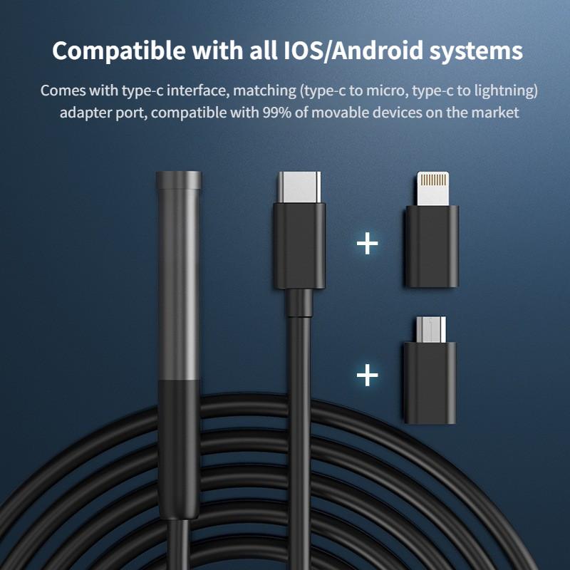 High Definition WiFi Industrie-Endoskop Tragbares 3-in-1 Universal-Endoskop Rohrleitungsinspektions- und Wartungsgerät