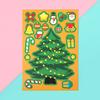 8/16Sheets Christmas Puzzle Stickers Santa Snowman Xmas Tree Make a Face Sticker Kids Party Favors Toy Gift New Year Decoration