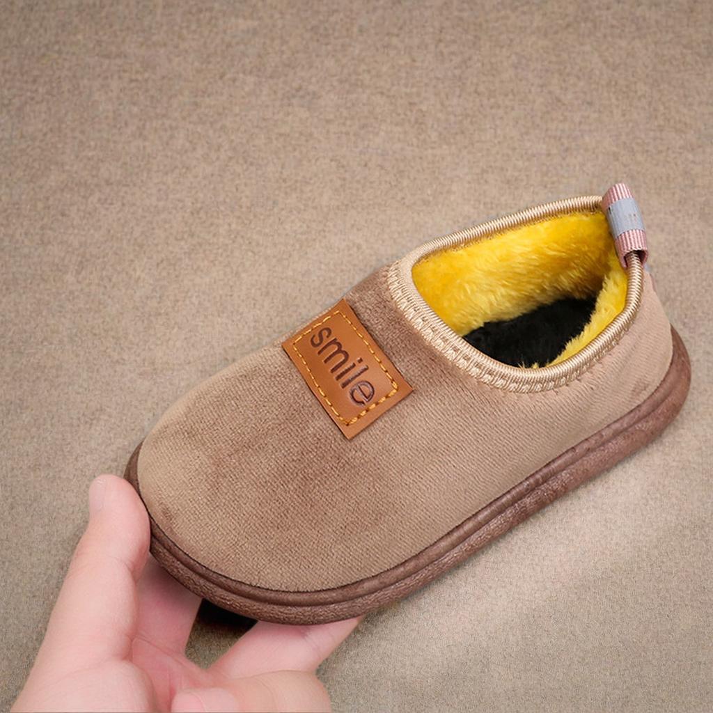 Children's cotton shoes bag head slippers winter velvet soft sole classmates indoor cute children's cotton slippers home cotton shoes