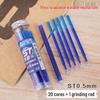 20-Pack 0.5mm Erasable Click Pens with Refill Cores - Moli Moli Le, Blue & Black Ink