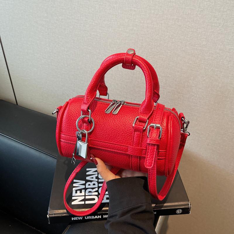 Solid Color Bag Women Small Pu Crossbody With Seam Detailing For Urban Style Outings