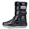 Korean Version Of Thickened Cotton Plus Velvet Warm Women's Mid-Tube Lightweight Anti-Skiing Floor Boots Casual Velcro Patch