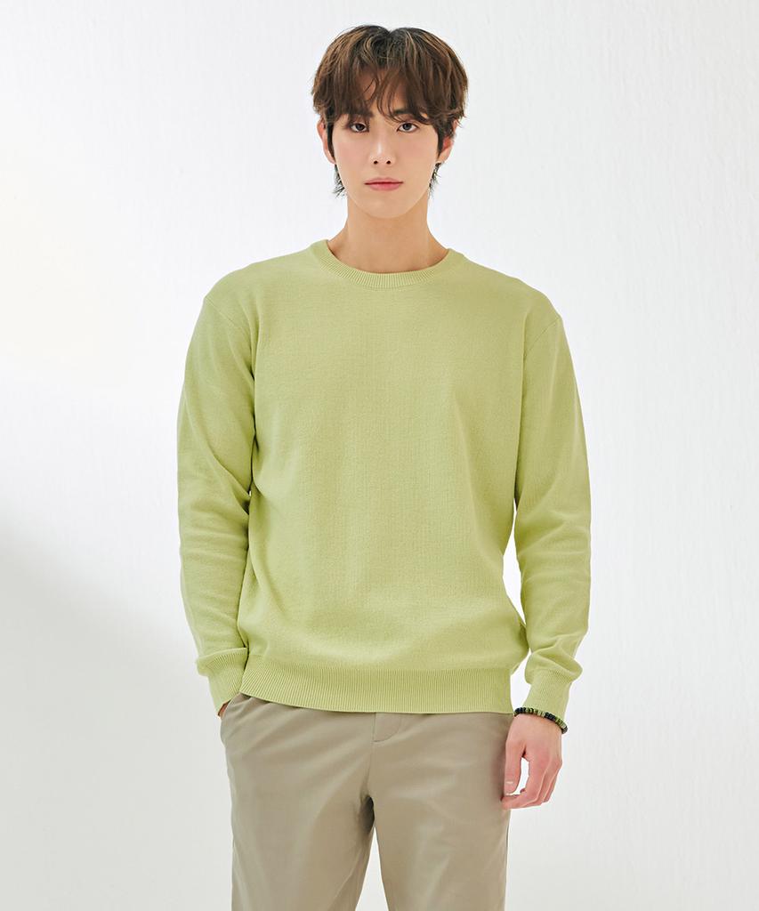 CHASECULT Men'S Modified Texture Round Sweater-Dark5211B0Y