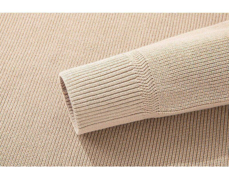 Men's Vertical Rib Knit Half-Zip Stand Collar Woolen Sweater