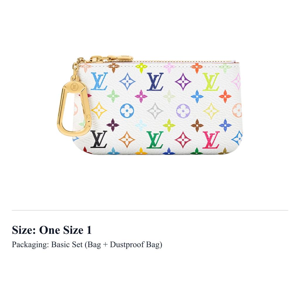 Louis Vuitton Takashi Murakami Collaboration Key Pouch Coated Canvas Key Pouch Small Women's White M28388